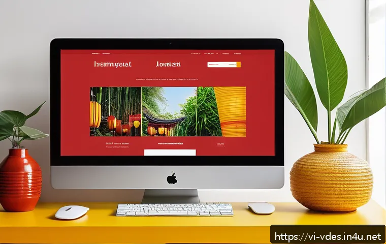 시각디자인에서의 타이포그래피 활용 - A modern Vietnamese digital workspace showcasing a sleek website design on a high-resolution compute...