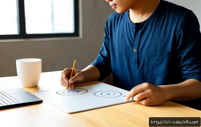 Home 17 시각디자인의 성장 경로 - Photorealistic career-growth scene for visual design: young Vietnamese designer in a neat modern stu...